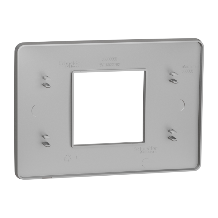 Рамка, 2 модулі, алюмінієва, Unica New, Schneider Electric [NU210230]