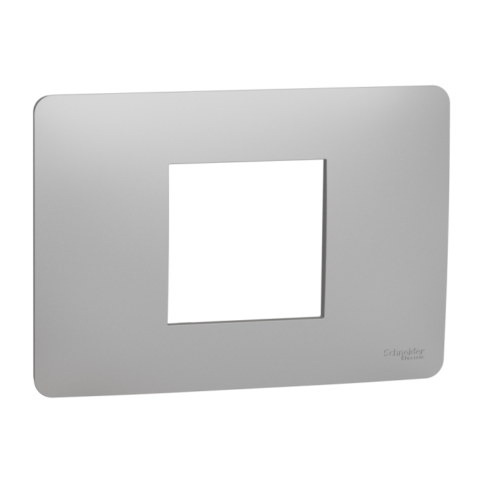 Рамка, 2 модулі, алюмінієва, Unica New, Schneider Electric [NU210230]