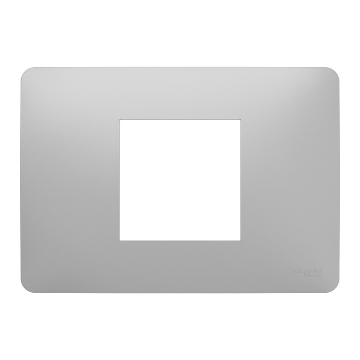 Рамка, 2 модулі, алюмінієва, Unica New, Schneider Electric [NU210230]