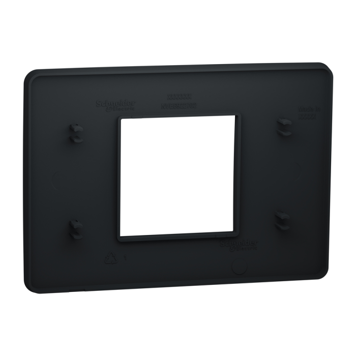 Рамка, 2 модулі, чорна, Unica New, Schneider Electric [NU210254]
