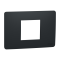 Рамка, 2 модулі, чорна, Unica New, Schneider Electric [NU210254]