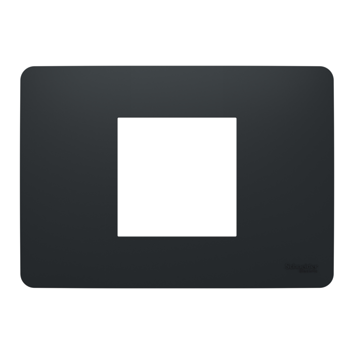 Рамка, 2 модулі, чорна, Unica New, Schneider Electric [NU210254]