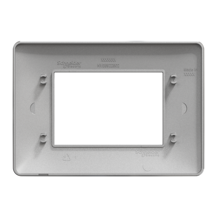 Рамка, 3 модулі, алюмінієва, Unica New, Schneider Electric [NU210330]