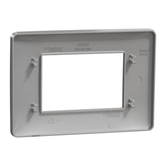 Рамка, 3 модулі, алюмінієва, Unica New, Schneider Electric [NU210330]