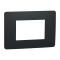 Рамка, 3 модулі, чорна, Unica New, Schneider Electric [NU210354]