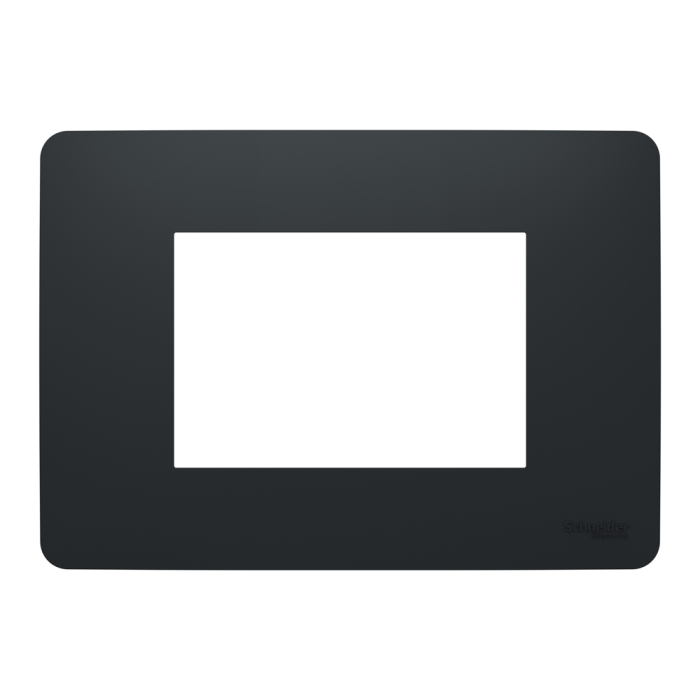 Рамка, 3 модулі, чорна, Unica New, Schneider Electric [NU210354]