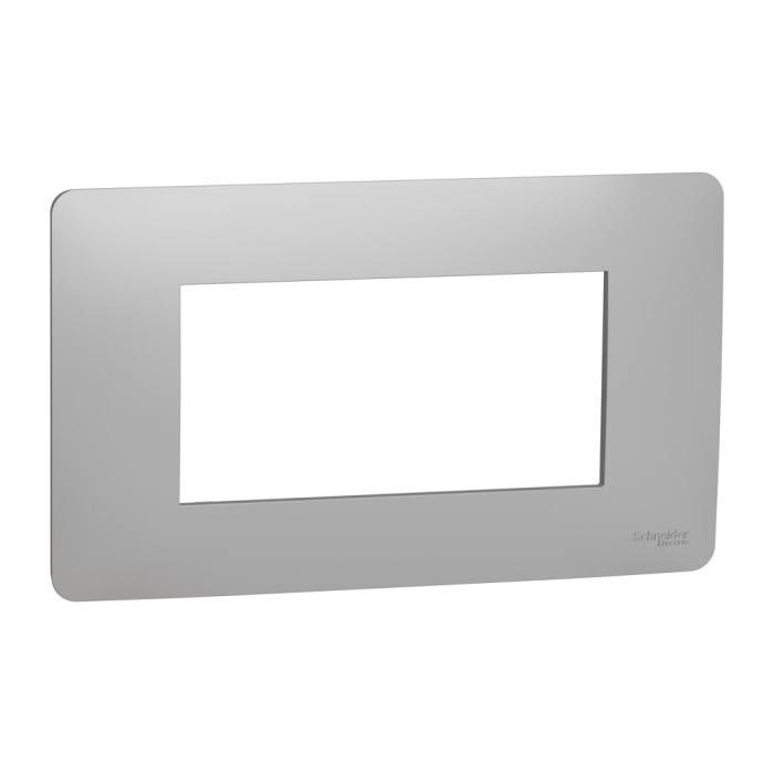 Рамка, 4 модулі, алюмінієва, Unica New, Schneider Electric [NU210430]