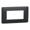 Рамка, 4 модулі, чорна, Unica New, Schneider Electric [NU210454]