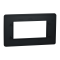 Рамка, 4 модулі, чорна, Unica New, Schneider Electric [NU210454]