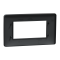 Рамка, 4 модулі, чорна, Unica New, Schneider Electric [NU210454]