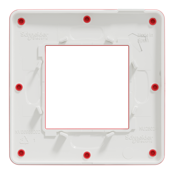 Рамка, 2 модулі, червона, Unica New, Schneider Electric [NU280213]