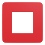 Рамка 1 постова, червона, Unica New - Schneider Electric [NU280213]