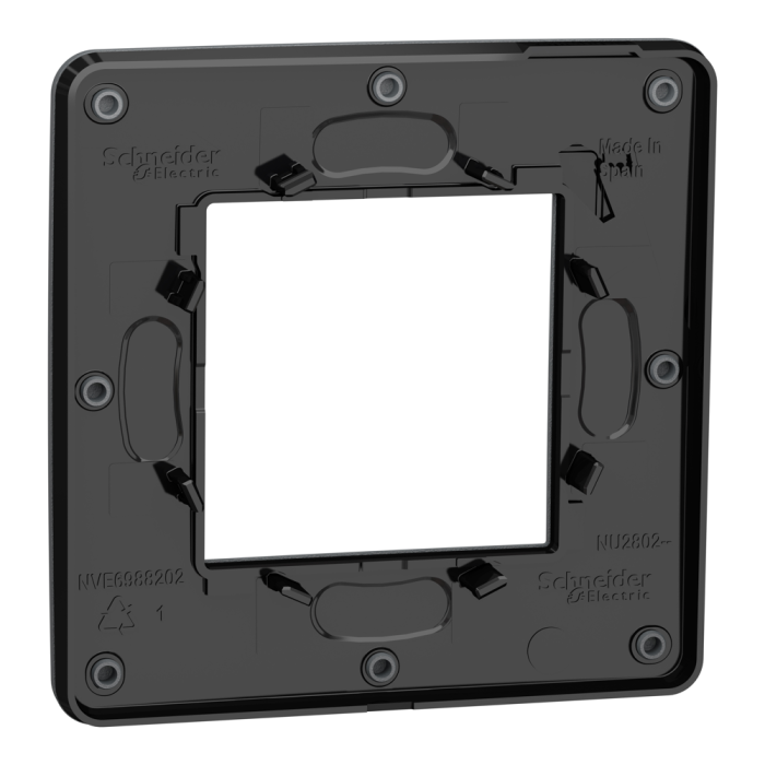 Рамка, 2 модулі, чорна, Unica New, Schneider Electric [NU280222]