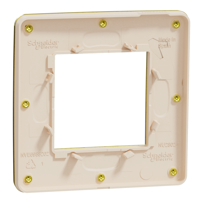 Рамка, 2 модулі, золота, Unica New, Schneider Electric [NU280260M]