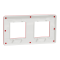 Рамка, 2 x 2 модулі, червона, Unica New, Schneider Electric [NU280413]