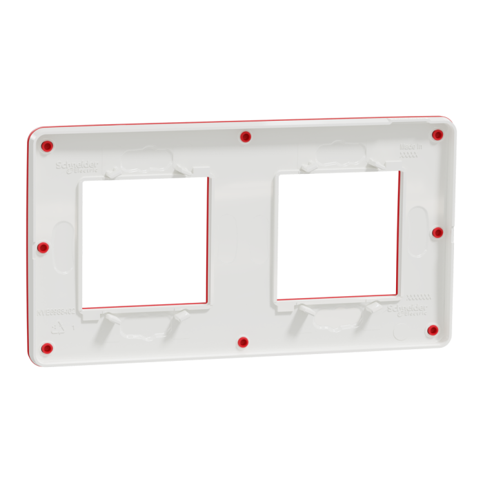 Рамка, 2 x 2 модулі, червона, Unica New, Schneider Electric [NU280413]