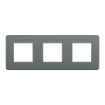 Рамка 3 постова, чорна, Unica New - Schneider Electric [NU280622]