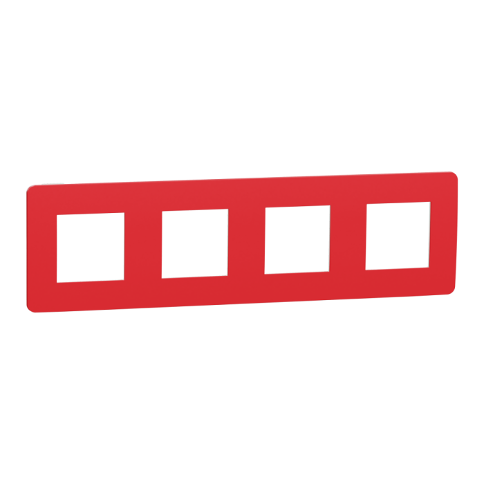 Рамка, 4 х 2 модулі, червона, Unica New, Schneider Electric [NU280813]