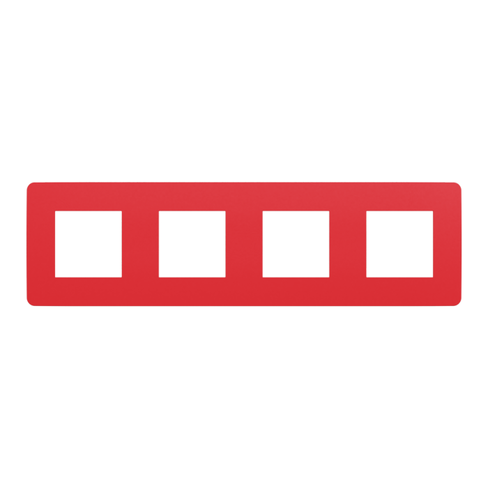 Рамка, 4 х 2 модулі, червона, Unica New, Schneider Electric [NU280813]