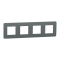 Рамка, 4 х 2 модулі, чорна, Unica New, Schneider Electric [NU280821]
