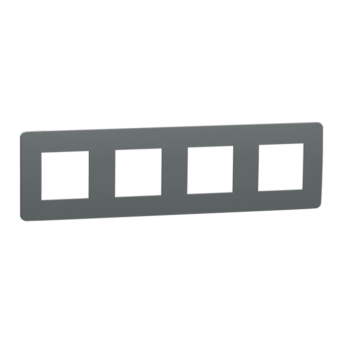 Рамка, 4 х 2 модулі, чорна, Unica New, Schneider Electric [NU280821]