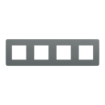 Рамка 4 постова, чорна, Unica New - Schneider Electric [NU280821]