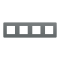 Рамка, 4 х 2 модулі, чорна, Unica New, Schneider Electric [NU280821]