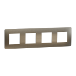 Рамка 4 постова, бронза, Unica New - Schneider Electric [NU280850M]