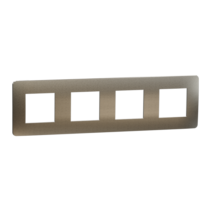 Рамка, 4 х 2 модулі, бронза, Unica New, Schneider Electric [NU280850M]