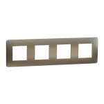 Рамка 4 постова, бронза, Unica New - Schneider Electric [NU280851M]