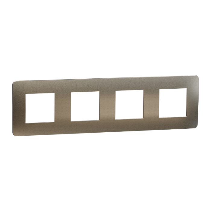 Рамка, 4 х 2 модулі, бронза, Unica New, Schneider Electric [NU280851M]