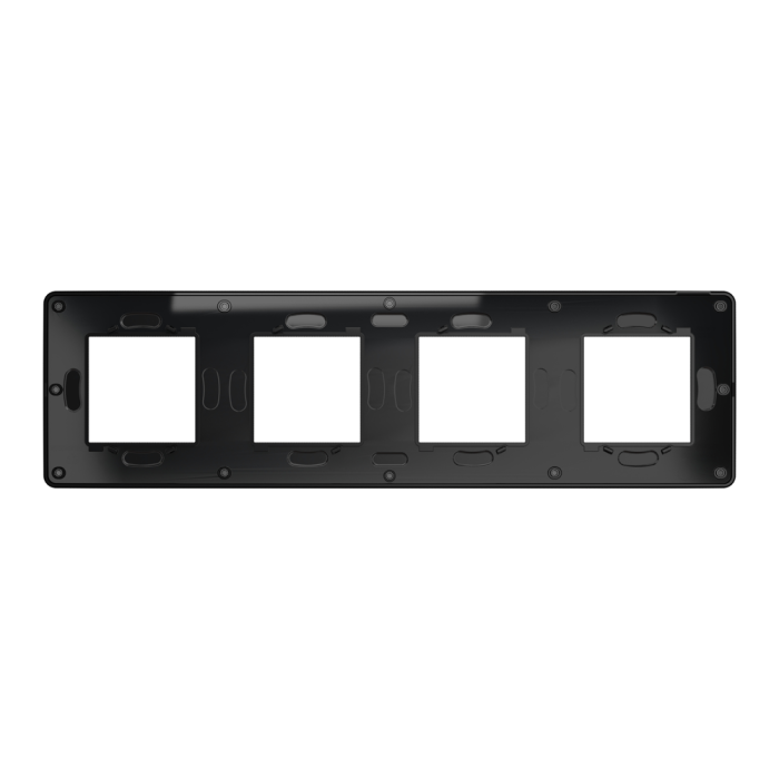 Рамка, 4 х 2 модулі, чорна, Unica New, Schneider Electric [NU280853]