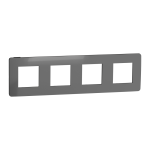 Рамка 4 постова, чорна, Unica New - Schneider Electric [NU280853]