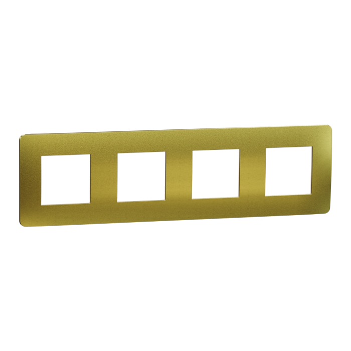 Рамка, 4 х 2 модулі, золота, Unica New, Schneider Electric [NU280860M]