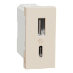 USB розетка, 1 модуль, Unica New - Schneider Electric [NU301644]