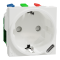 Зарядний пристрій USB + розетка, 10 А, 2 модулі, біла, Unica New, Schneider Electric [NU301718]