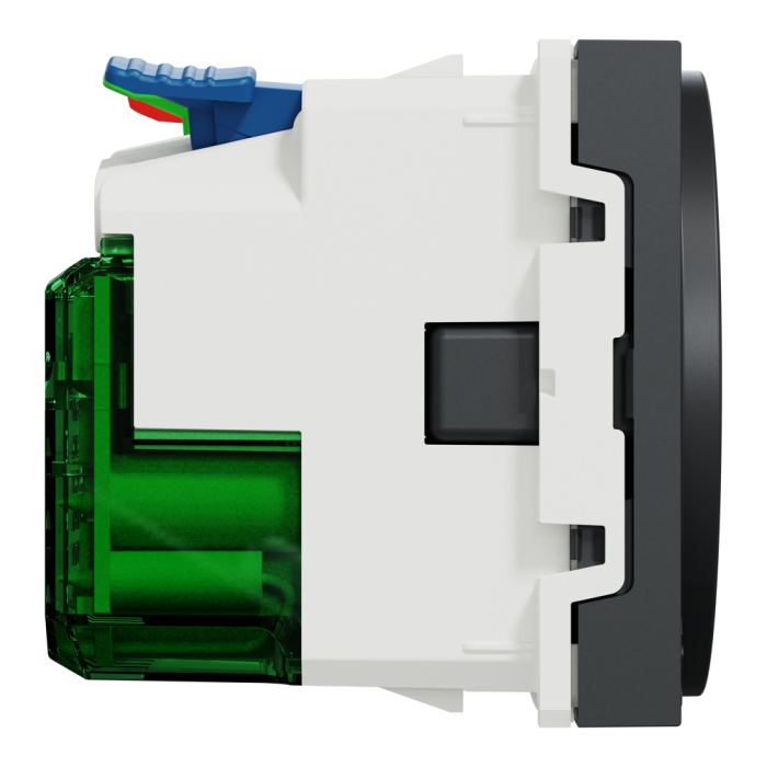 Зарядний пристрій USB + розетка, 10 А, 2 модулі, чорна, Unica New, Schneider Electric [NU301754]