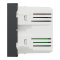 USB розетка, 2 модулі, чорна, Unica New, Schneider Electric [NU301854]