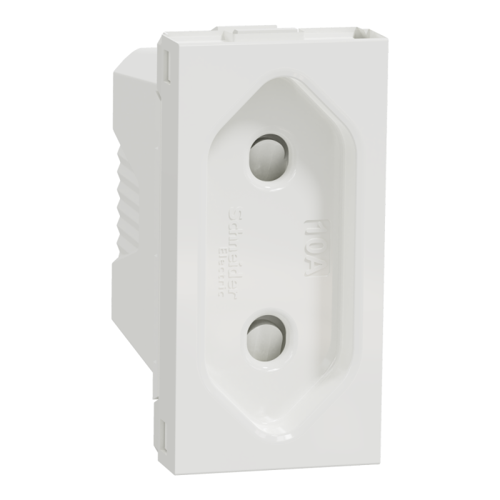 Розетка, 10 А, 1 модуль, біла, Unica New, Schneider Electric [NU303118]