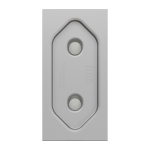 Розетка, алюмінієва, 10 А, 1 модуль, Unica New - Schneider Electric [NU303130]