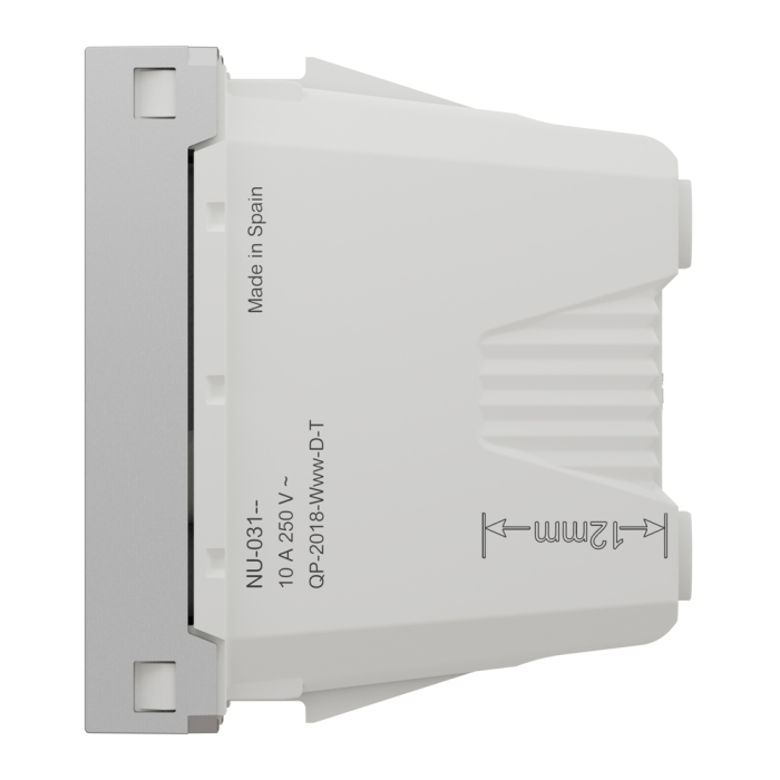 Розетка, 10 А, 1 модуль, алюмінієва, Unica New, Schneider Electric [NU303130]