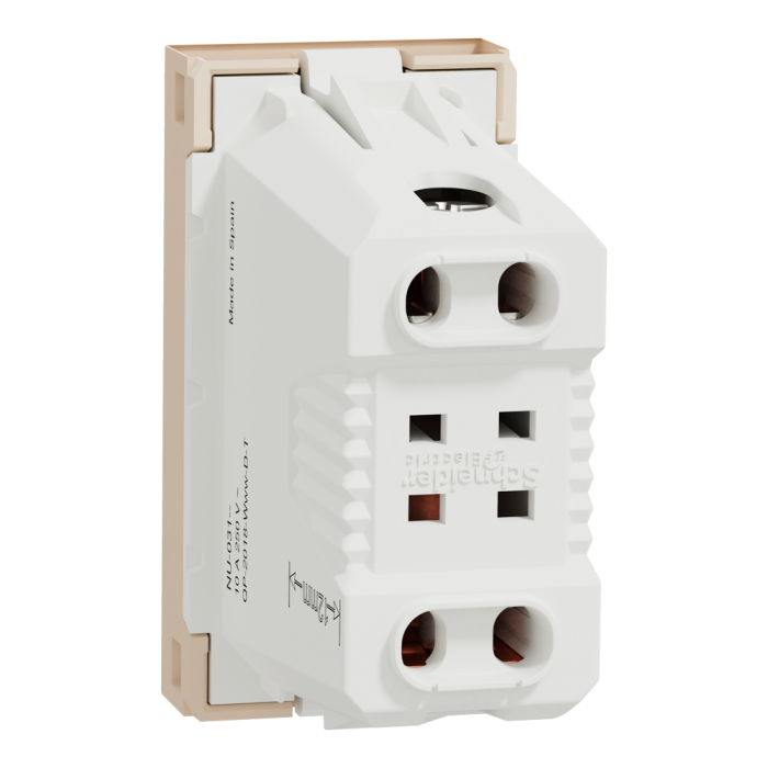 Розетка, 10 А, 1 модуль, Unica New, Schneider Electric [NU303144]