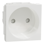 Розетка, біла, 16 А, 2 модулі, Unica New - Schneider Electric [NU303318]