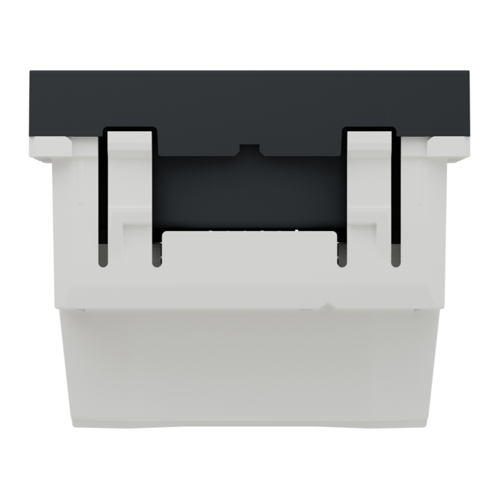 Розетка, 16 А, 2 модулі, чорна, Unica New, Schneider Electric [NU303354]