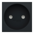 Розетка, 16 А, 2 модулі, чорна, Unica New, Schneider Electric [NU303354]