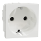 Розетка, 16 А, 2 модулі, біла, Unica New, Schneider Electric [NU303618]