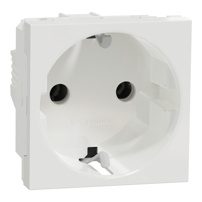 Розетка, 16 А, 2 модулі, біла, Unica New, Schneider Electric [NU303618]