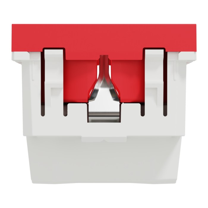 Розетка, 16 А, 2 модулі, червона, Unica New, Schneider Electric [NU303703]