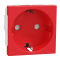 Розетка, 16 А, 2 модулі, червона, Unica New, Schneider Electric [NU303703]