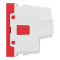 Розетка, 16 А, 2 модулі, червона, Unica New, Schneider Electric [NU303703]